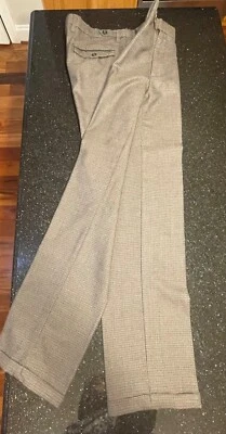 Próximo Calça social masculina 34L TAILORED FIT/calça xadrez afunilada acastanhada/cinza - Imagem 1 de 4