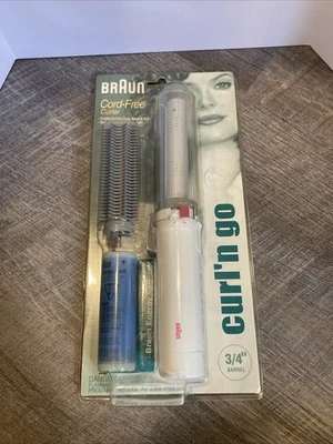 NIP BRAUN curl n go Cordless Curling Iron 3/4" Barrel w Energy Cell GCC 50 Cord - Image 1 of 4