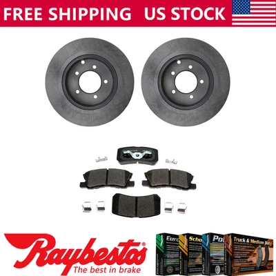 Rotores de freno traseros + pastillas de freno de cerámica y herrajes para Mitsubishi Outlander 2008 Foto 1 de 4