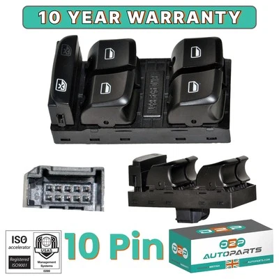 HAUPTFENSTER STEUERSCHALTER TASTEN FAHRERSEITE FÜR AUDI A4 B8 A5 Q5 8K0959851D - Bild 1 von 4