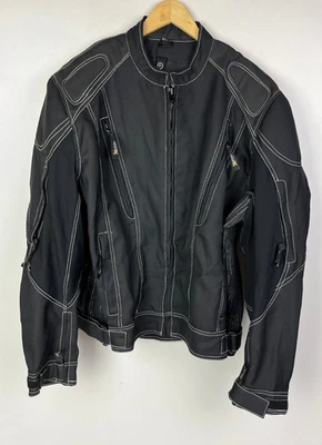 MOTORCYCLE JACKET Size 2XL 46" Chest Men`s Regular Fit Black - Good Condition - Image 1 of 4