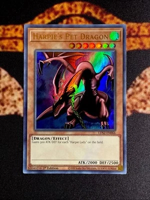 🔥 YUGIOH • HARPIE’S PET DRAGON • ULTRA RARE • LDS2-EN066 • 1st EDITION • NM 🔥 - Image 1 of 4