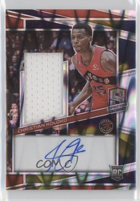 2022 Panini Spectra Jersey Supernova Prizm /75 Christian Koloko Rookie Auto RC - Image 1 of 2