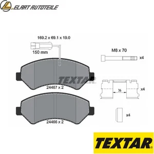 BREMSBELAGSATZ SCHEIBENBREMSE 2446701 FÜR FIAT DUCATO/Van/Platform/Chassis/Bus - Bild 1 von 6