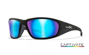 Wiley X Lunettes Polarisantes Boss Captivate Blue Mirror/Matt Black Frame - Imagen 1 de 1