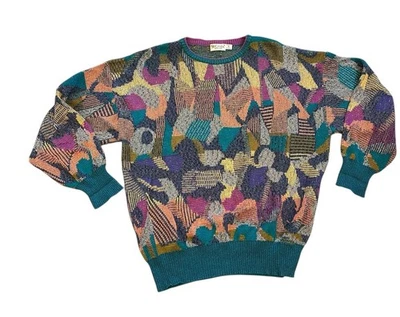 Vintage St Croix Knits Sweater Mens Sz Med Coogi Style  Hip Hop Fall Made In USA - Image 1 of 4