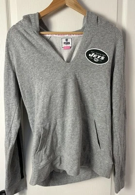 New York Jets NFL Victoria's Secret Pink Gray Sweatshirt Size Medium M - Image 1 of 4