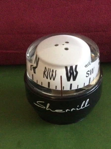 VINTAGE SHERRILL AUTOMOTIVE DASH MOUNTED COMPASS - ADJUSTABLE COMPENSATION - Picture 1 of 11