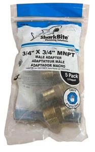 5 Pack~ SharkBite PEX 3/4" x 3/4" MNPT Male Adapter UC134LFZ5 - Picture 1 of 2