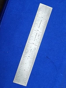 Antique Brown & Sharpe B&S Metal No. 7 Ruler 6" Providence, RI USA - Picture 1 of 10