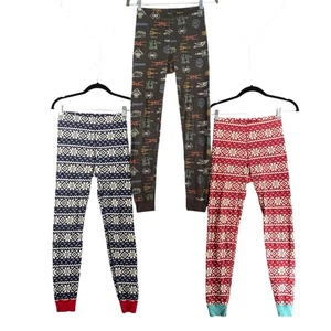 Lot of 3 Kid Hanna Andersson Long John Pajama Pants 150 (12) Christmas Star Wars - Picture 1 of 14