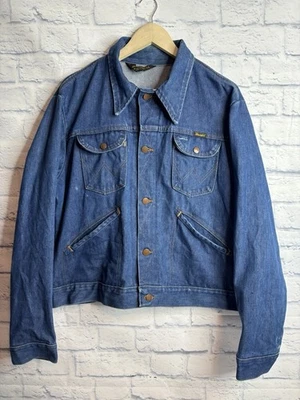 Chaqueta vaquera vintage años 70 Wrangler EE. UU. sin defectos denims 126MJ cruda sin forro talla S Foto 1 de 4