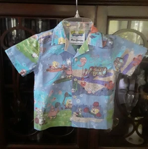 Reyn Spooner Boy's SPONGE BOB ALOHA Blue Toddler Set Size-2T - Picture 1 of 6