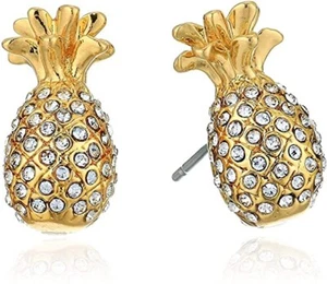 Kate Spade Pineapple Earrings NWT Gem Studded Classic By the Pool Collectio *** - Bild 1 von 3