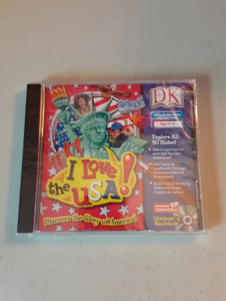¡Me encanta Estados Unidos! (PC/Mac CD, 2003) Nuevo, Precintado, Edades 6-9 Foto 1 de 2