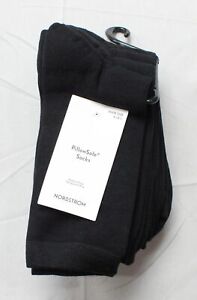 Nordstrom Rack Unisex Pillow Sole 5-Pack Crew Socks TS8 Black Size 9-11 NWT