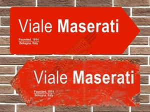 Maserati Viale Metall Verkehrsschild F1 Garage Schild Man Cave Bar Schild - Bild 1 von 2