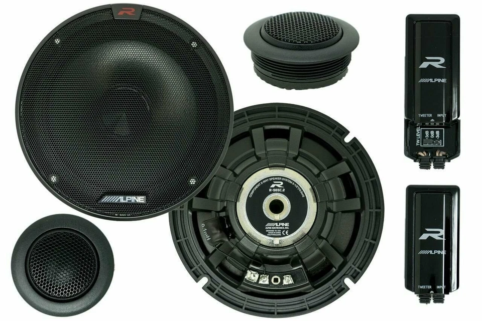 Alpine R-S65C.2, R Series 6.5" 2 Way Component Car Speakers - 300 Watts Peak - Image 1 of 1