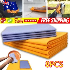 8x Absorbent Cleaning Multi-Purpose Cleaning Chamois Towel Cloth for Kitchen - Picture 1 of 14