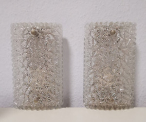 Wandlampen Eisglas 2 Wandleuchte von Bünte und Remmler-BUR Leuchte Vintage