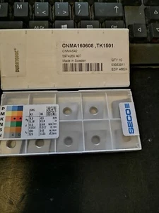 10 Stück SECO CNMA160608 ,TK1501 CNMA542 Hartmetall-Drehplatten Made in Sweden - Bild 1 von 3