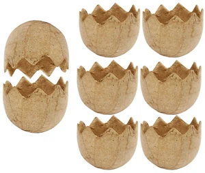 Juego de 8 mitades de pintura para decoración de cáscara de huevos de Pascua de papel maché para caza y gorros - Imagen 1 de 5