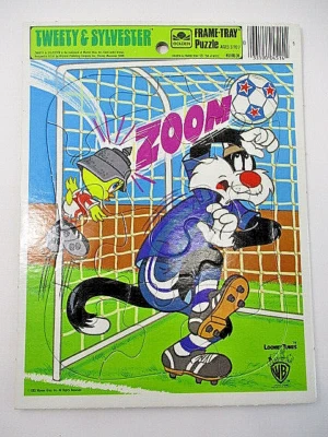 Rompecabezas de colección 1983 TWEETY SYLVESTER marco bandeja 12 piezas edad 3-7 WB LOONEY TUNES Foto 1 de 4