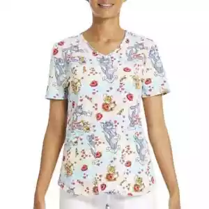 Scrub Star Women's Tom & Jerry Scrub Top Jerry's Love Size Large NWT - Picture 1 of 4