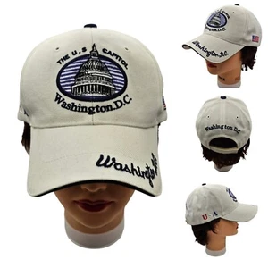 Washington D.C. Baseballmütze Kappe US-Kapitol Flagge weiß Strapback USA EINHEITSGRÖSSE - Bild 1 von 9