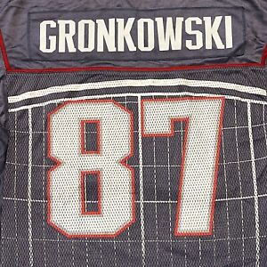 New England Patroits Rob Gronkowski jersey medium reebok silver