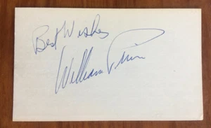 TV ACTOR WILLIAM PRINCE VINTAGE HAND SIGNED CARD YOUNG DOCTOR MALONE DATED 1956 - Picture 1 of 2