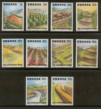 [ZZC-171] – Rwanda  - 1983 : Difesa del suolo.  10 val.   ** MNH