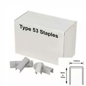Typ 53 Heftklammern Schwerlast - Stanley TR Arrow JT21 Tacwise 6 mm 8 mm 10 mm 14 mm - Bild 1 von 15