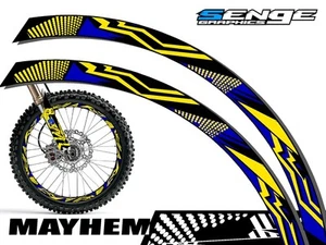 MAYHEM DIRT BIKE RIM PROTECTORS CHOOSE YOUR SIZE DIRTBIKE DECALS STICKERS DECO - Picture 1 of 1
