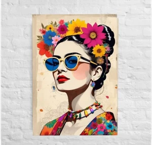 Mexican Retro Art FRIDA KAHLO - Picture 1 of 1