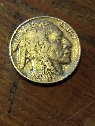1931-S Buffalo Nickel San Francisco Mint USA 5c - Key Date Cover