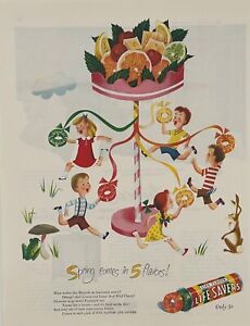 Original années 1950, imprimé vintage bonbons Life Savers - le printemps se décline en 5 saveurs !