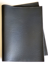 Book Cover Dark Gray Faux Leather 9" x 7" x 1/2"