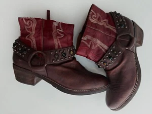 Sam Edelman Skyler Ankle Boots - Red/Brown - 8M - See Photos for exact condition - Picture 1 of 10