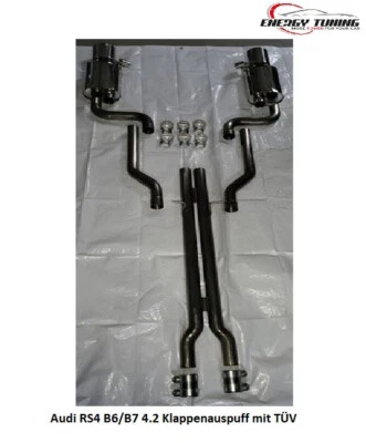 Nuovo scarico sportivo A4 S4 RS4 B6 B7 Quattro con alette con Milltek