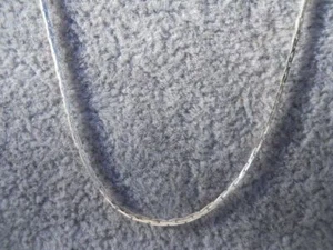 18" Cobra Chain Pendant Necklace 925 Sterling Silver 1.5 mm Italy - Picture 1 of 3