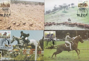 1986 HORSES DECIMAL STAMP MAXICARD SET NEW #92 - Picture 1 of 1