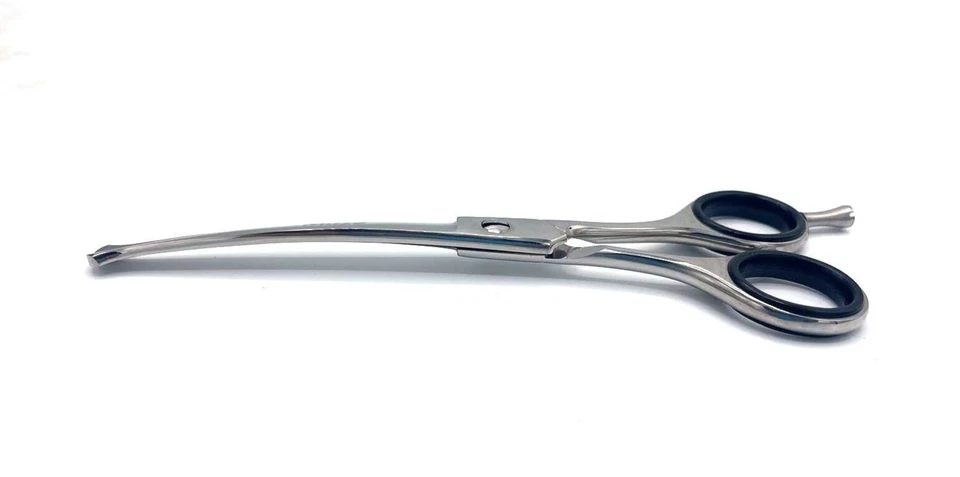 PET GROOMING CAT DOG Rabbit SAFETY BLUNT END Ball Tip PROBE Curved SCISSORS 6.5" - Image 1 of 4