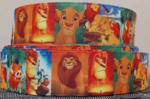 25mm wide - LION KING GROSGRAIN RIBBON - 1 YARD - Crafts, Cake Decoration - Picture 1 of 1