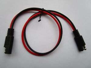 2 pcs SAE to SAE DC Power Automotive Connector Extention Cable 20AWG 250mm 25cm