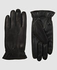 $61 Isotoner Men's Black Sleekheat Faux-Leather Nappa Touchscreen Gloves Size M