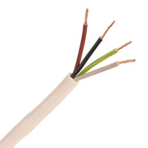  Weiß 1 mm 4 Kern Runddraht Flexibel PVC Strom & Beleuchtung Kabel 3184Y - 10 Meter - Bild 1 von 2