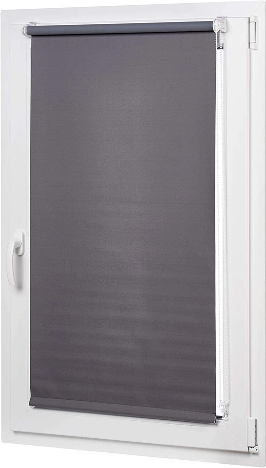 Blackout Roller Blinds Dark Grey Thermal Window Blind 56 x 150cm AmazonBasics