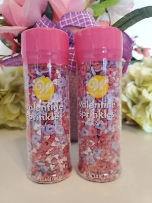 Wilton ~ Valentine's Day Hollow Hearts Mix Decorations 3.8 oz💗 2 PACK ~ NEW - Image 1 of 2
