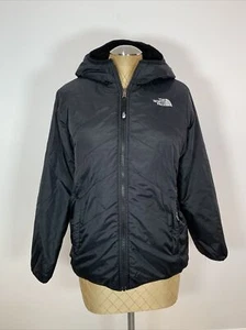 The North Face Reversible Jacket XL(18) Coat Black Puffer Soft Girls - Picture 1 of 11